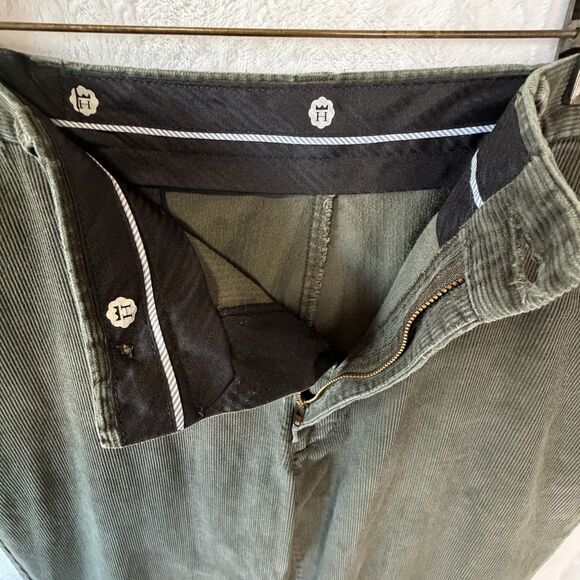 Haggar Men's Straight Fit Stretch Green Corduroy Chino Pants 40 x 32 Adj waist - Picture 8 of 16